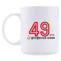 49th Birthday Gifts for Women - 1970 Birthday Gifts for Women, 49 Years Old Birthday Gifts Coffee Mug for Mom, Wife, Friend, Sister, Her, Colleague, Coworker - 11oz