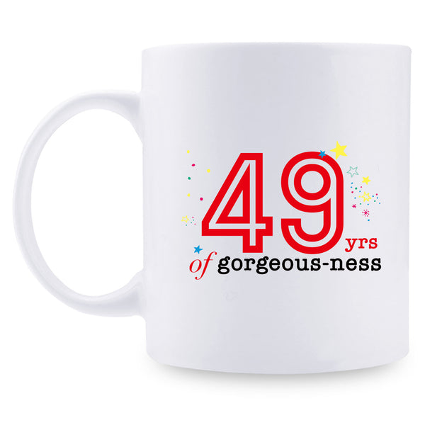 49th Birthday Gifts for Women - 1970 Birthday Gifts for Women, 49 Years Old Birthday Gifts Coffee Mug for Mom, Wife, Friend, Sister, Her, Colleague, Coworker - 11oz