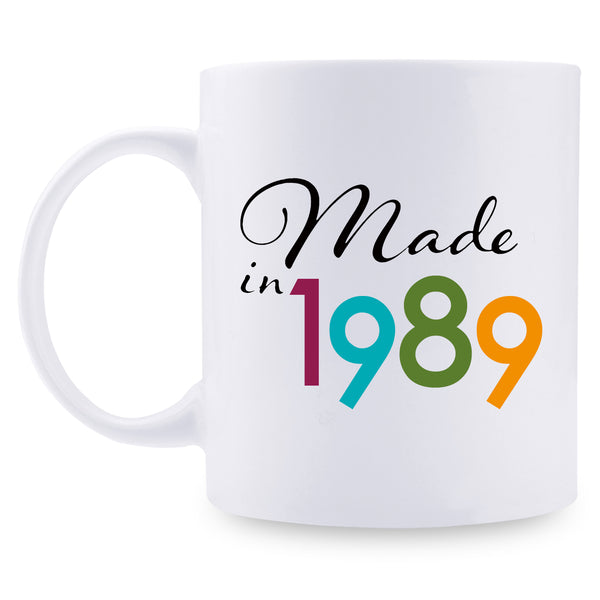 30th Birthday Gifts for Women - 1989 Birthday Gifts for Women, 30 Years Old Birthday Gifts Coffee Mug for Mom, Wife, Friend, Sister, Her, Colleague, Coworker - 11oz