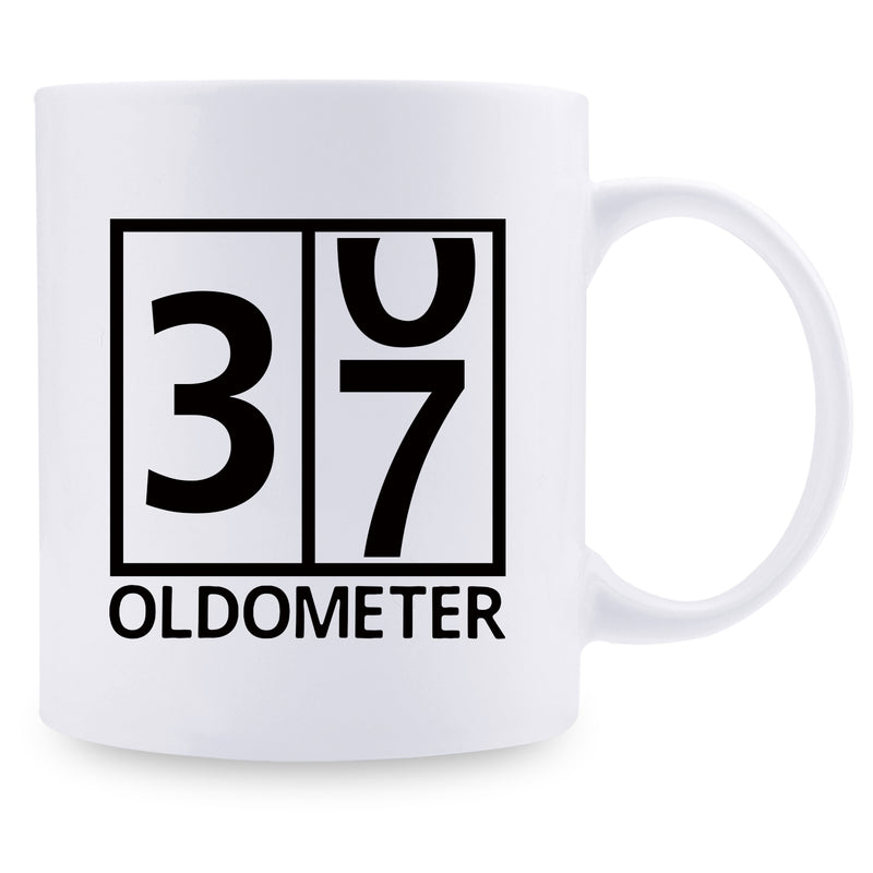 37th Birthday Gifts for Men - 1982 Birthday Gifts for Men, 37 Years Old Birthday Gifts Coffee Mug for Dad, Husband, Friend, Brother, Him, Colleague, Coworker, Oldometer Mug - 11oz