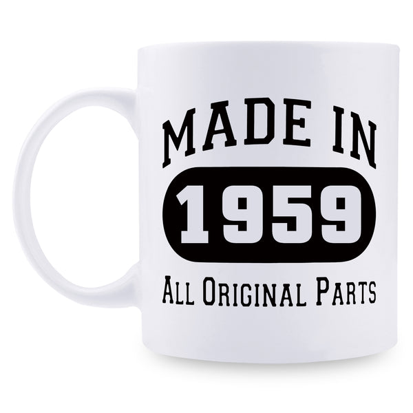 60th Birthday Gifts for Men - 1959 Birthday Gifts for Men, 60 Years Old Birthday Gifts Coffee Mug for Dad, Husband, Friend, Brother, Him, Colleague, Coworker - 11oz