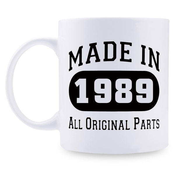 30th Birthday Gifts for Men - 1989 Birthday Gifts for Men, 30 Years Old Birthday Gifts Coffee Mug for Dad, Husband, Friend, Brother, Him, Colleague, Coworker - 11oz