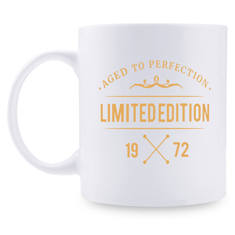 47th Birthday Gifts for Women - 1972 Birthday Gifts for Women, 47 Years Old Birthday Gifts Coffee Mug for Mom, Wife, Friend, Sister, Her, Colleague, Coworker,limited edition mug - 11oz