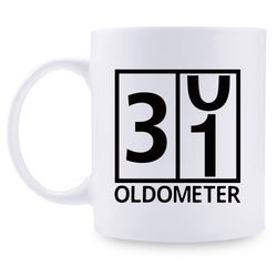 31st Birthday Gifts for Women - 1988 Birthday Gifts for Women, 31 Years Old Birthday Gifts Coffee Mug for Mom, Wife, Friend, Sister, Her, Colleague, Coworker, Oldometer Mug- 11oz