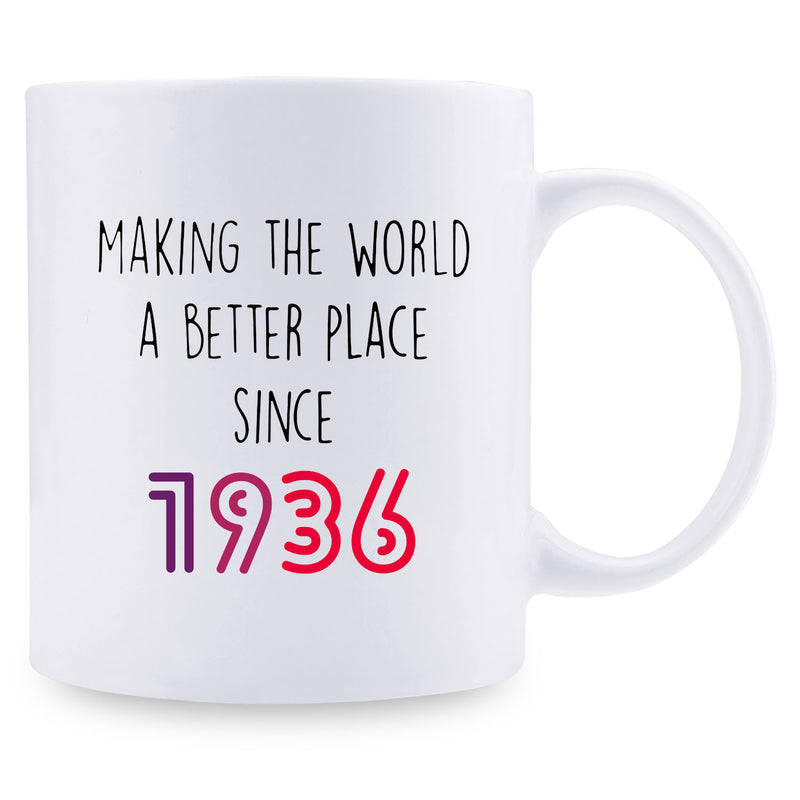 83rd Birthday Gifts for Women - 1936 Birthday Gifts for Women, 83 Years Old Birthday Gifts Coffee Mug for Mom, Wife, Friend, Sister, Her, Colleague, Coworker - 11oz