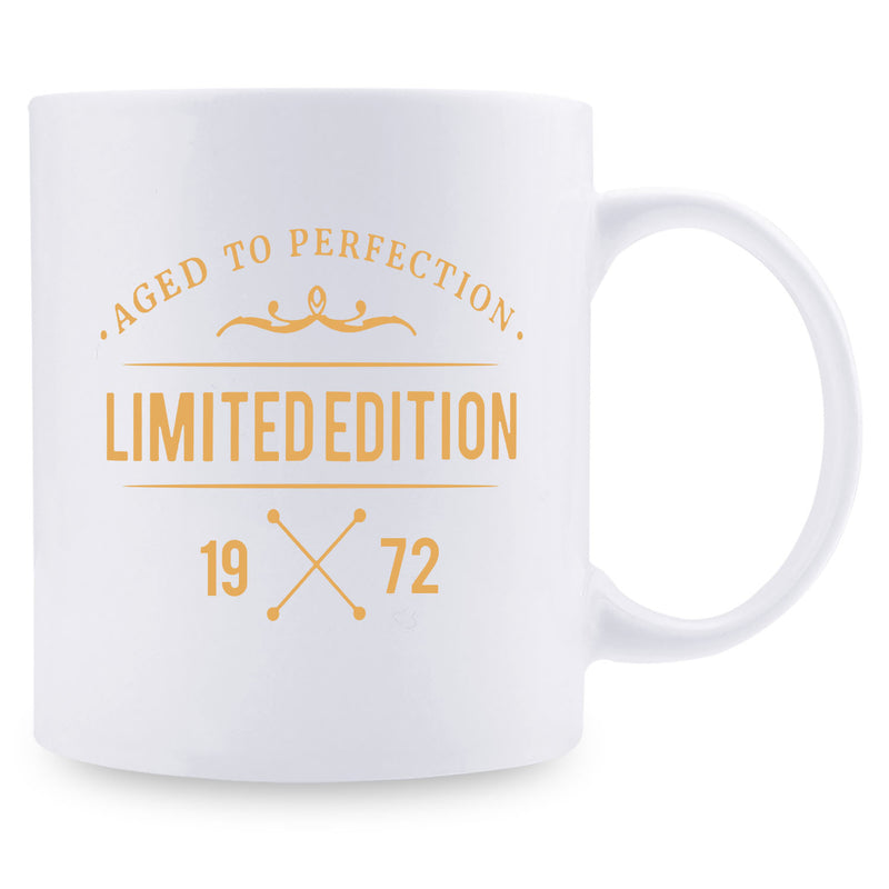 47th Birthday Gifts for Women - 1972 Birthday Gifts for Women, 47 Years Old Birthday Gifts Coffee Mug for Mom, Wife, Friend, Sister, Her, Colleague, Coworker,limited edition mug - 11oz