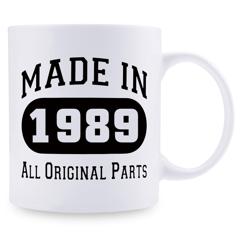 30th Birthday Gifts for Men - 1989 Birthday Gifts for Men, 30 Years Old Birthday Gifts Coffee Mug for Dad, Husband, Friend, Brother, Him, Colleague, Coworker - 11oz