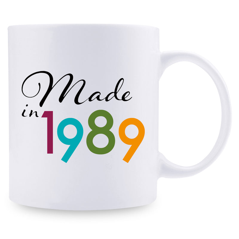 30th Birthday Gifts for Men - 1989 Birthday Gifts for Men, 30 Years Old Birthday Gifts Coffee Mug for Dad, Husband, Friend, Brother, Him, Colleague, Coworker - 11oz