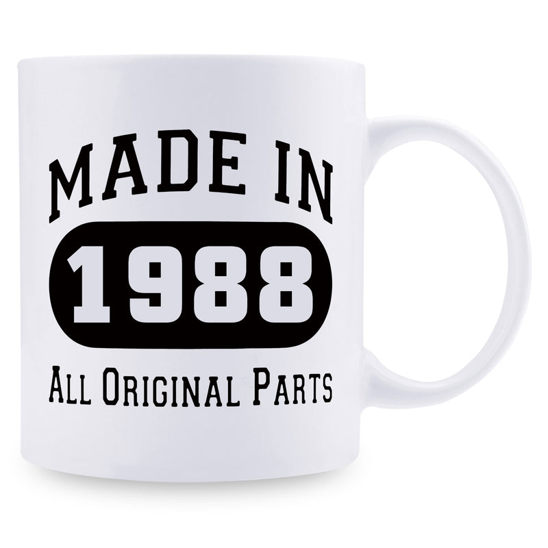 31st Birthday Gifts for Men - 1988 Birthday Gifts for Men, 31 Years Old Birthday Gifts Coffee Mug for Dad, Husband, Friend, Brother, Him, Colleague, Coworker - 11oz