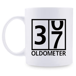 37th Birthday Gifts for Men - 1982 Birthday Gifts for Men, 37 Years Old Birthday Gifts Coffee Mug for Dad, Husband, Friend, Brother, Him, Colleague, Coworker, Oldometer Mug - 11oz