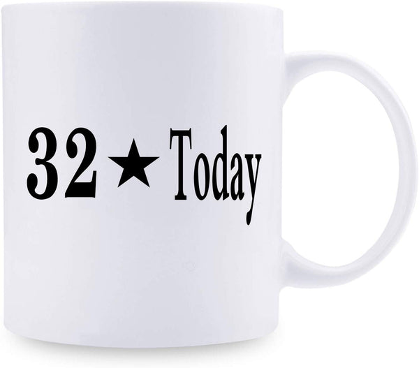 32nd Birthday Gifts for Women - 1987 Birthday Gifts for Women, 32 Years Old Birthday Gifts Coffee Mug for Mom, Wife, Friend, Sister, Her, Colleague, Coworker - 11oz