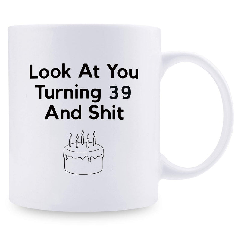 39th Birthday Gifts for Women - 1980 Birthday Gifts for Women, 39 Years Old Birthday Gifts Coffee Mug for Mom, Wife, Friend, Sister, Her, Colleague, Coworker- 11oz