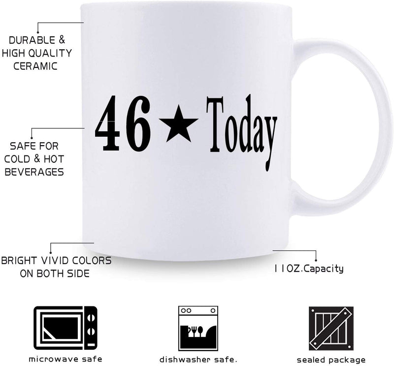 46th Birthday Gifts for Women - 1973 Birthday Gifts for Women, 46 Years Old Birthday Gifts Coffee Mug for Mom, Wife, Friend, Sister, Her, Colleague, Coworker - 11oz