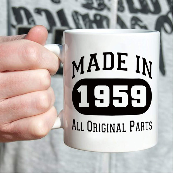 60th Birthday Gifts for Men - 1959 Birthday Gifts for Men, 60 Years Old Birthday Gifts Coffee Mug for Dad, Husband, Friend, Brother, Him, Colleague, Coworker - 11oz