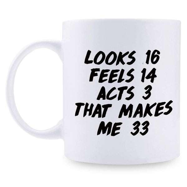 33rd Birthday Gifts for Women - 1986 Birthday Gifts for Women, 33 Years Old Birthday Gifts Coffee Mug for Mom, Wife, Friend, Sister, Her, Colleague, Coworker - 11oz