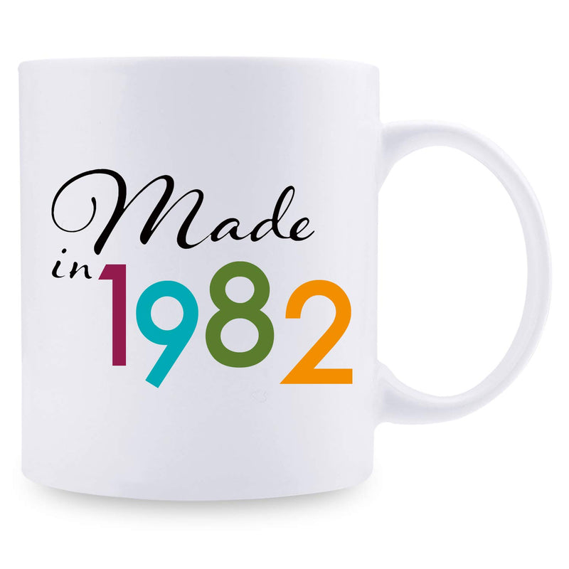 37th Birthday Gifts for Women - 1982 Birthday Gifts for Women, 37 Years Old Birthday Gifts Coffee Mug for Mom, Wife, Friend, Sister, Her, Colleague, Coworker - 11oz