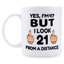 47th Birthday Gifts for Men - 1972 Birthday Gifts for Men, 47 Years Old Birthday Gifts Coffee Mug for Dad, Husband, Friend, Brother, Him, Colleague, Coworker - 11oz