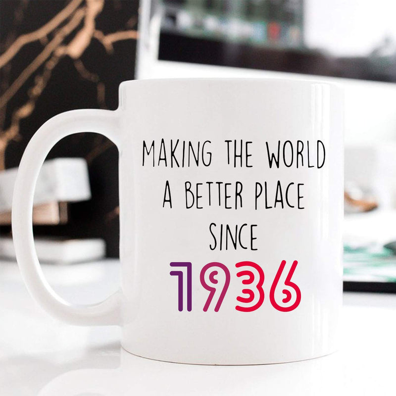 83rd Birthday Gifts for Women - 1936 Birthday Gifts for Women, 83 Years Old Birthday Gifts Coffee Mug for Mom, Wife, Friend, Sister, Her, Colleague, Coworker - 11oz