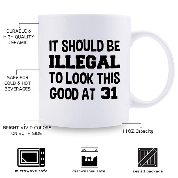 31st Birthday Gifts for Men - 1988 Birthday Gifts for Men, 31 Years Old Birthday Gifts Coffee Mug for Dad, Husband, Friend, Brother, Him, Colleague, Coworker - 11oz