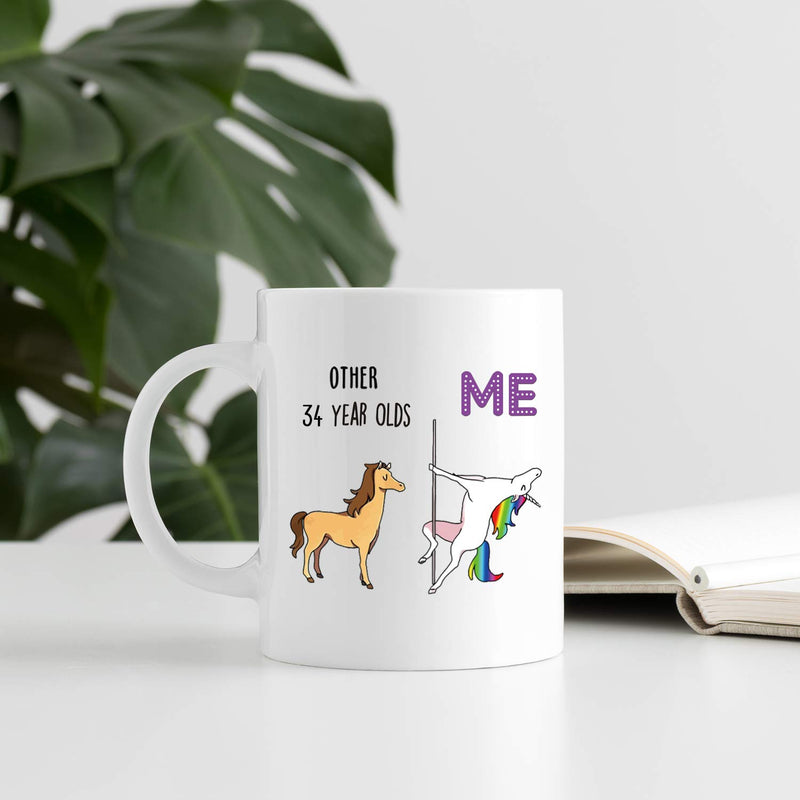 34th Birthday Gifts for Women - 1985 Birthday Gifts for Women, 34 Years Old Birthday Gifts Coffee Mug for Mom, Wife, Friend, Sister, Her, Colleague, Coworker - 11oz