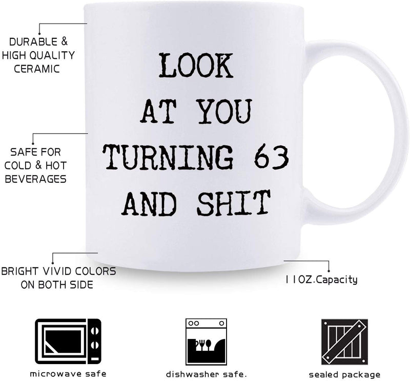 63rd Birthday Gifts for Women - 1956 Birthday Gifts for Women, 63 Years Old Birthday Gifts Coffee Mug for Mom, Wife, Friend, Sister, Her, Colleague, Coworker - 11oz