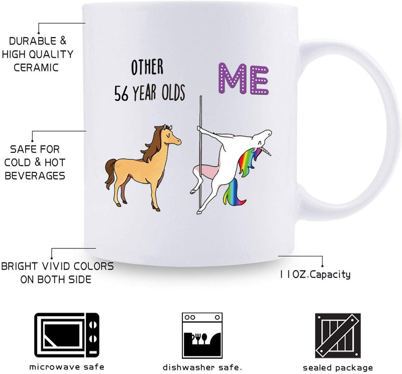 56th Birthday Gifts for Women - 1963 Birthday Gifts for Women, 56 Years Old Birthday Gifts Coffee Mug for Mom, Wife, Friend, Sister, Her, Colleague, Coworker - 11oz