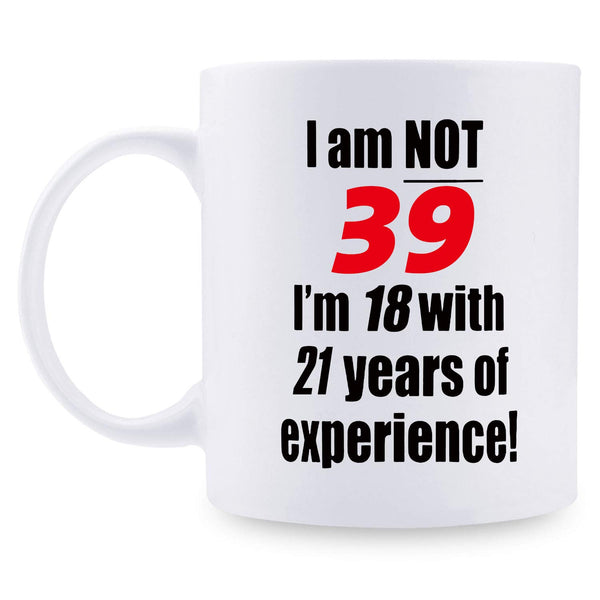 39th Birthday Gifts for Men - 1980 Birthday Gifts for Men, 39 Years Old Birthday Gifts Coffee Mug for Dad, Husband, Friend, Brother, Him, Colleague, Coworker - 11oz