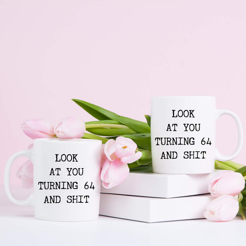 64th Birthday Gifts for Women - 1955 Birthday Gifts for Women, 64 Years Old Birthday Gifts Coffee Mug for Mom, Wife, Friend, Sister, Her, Colleague, Coworker - 11oz