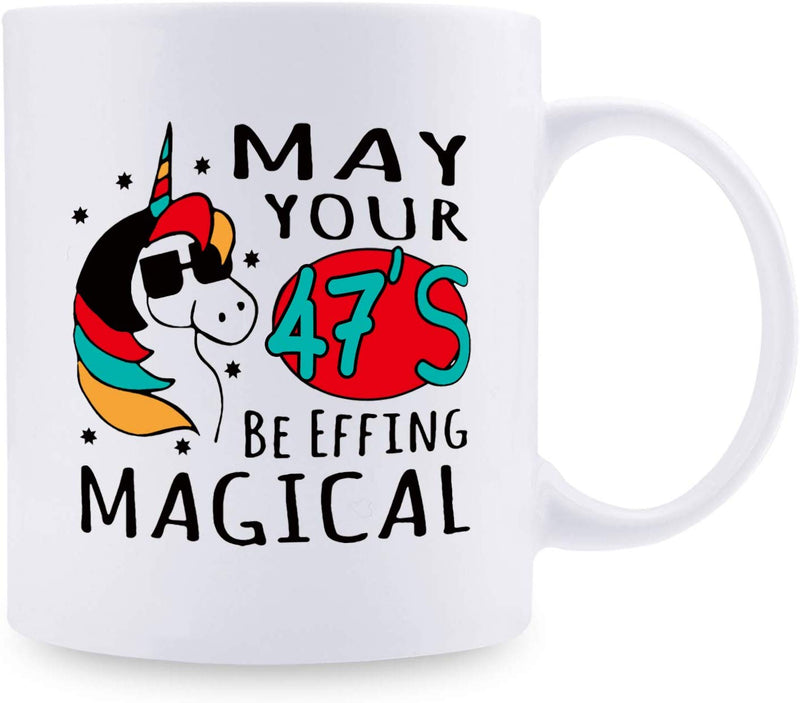 47th Birthday Gifts for Women - 1972 Birthday Gifts for Women, 47 Years Old Birthday Gifts Coffee Mug for Mom, Wife, Friend, Sister, Her, Colleague, Coworker - 11oz