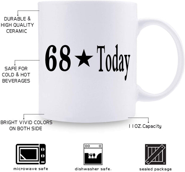 68th Birthday Gifts for Women - 1951 Birthday Gifts for Women, 68 Years Old Birthday Gifts Coffee Mug for Mom, Wife, Friend, Sister, Her, Colleague, Coworker - 11oz