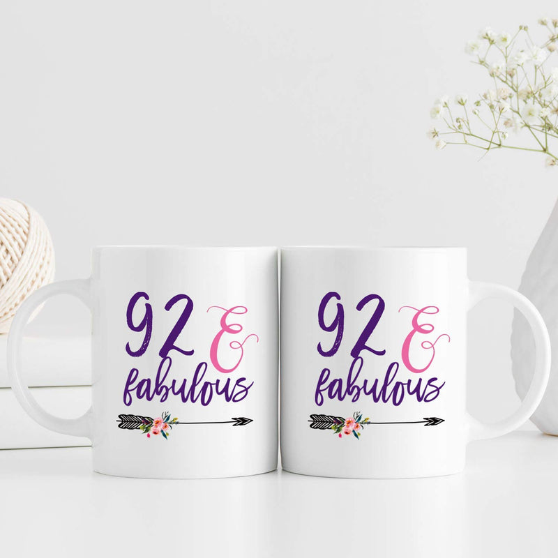 92nd Birthday Gifts for Women - 1927 Birthday Gifts for Women, 92 Years Old Birthday Gifts Coffee Mug for Mom, Wife, Friend, Sister, Her, Colleague, Coworker - 11oz