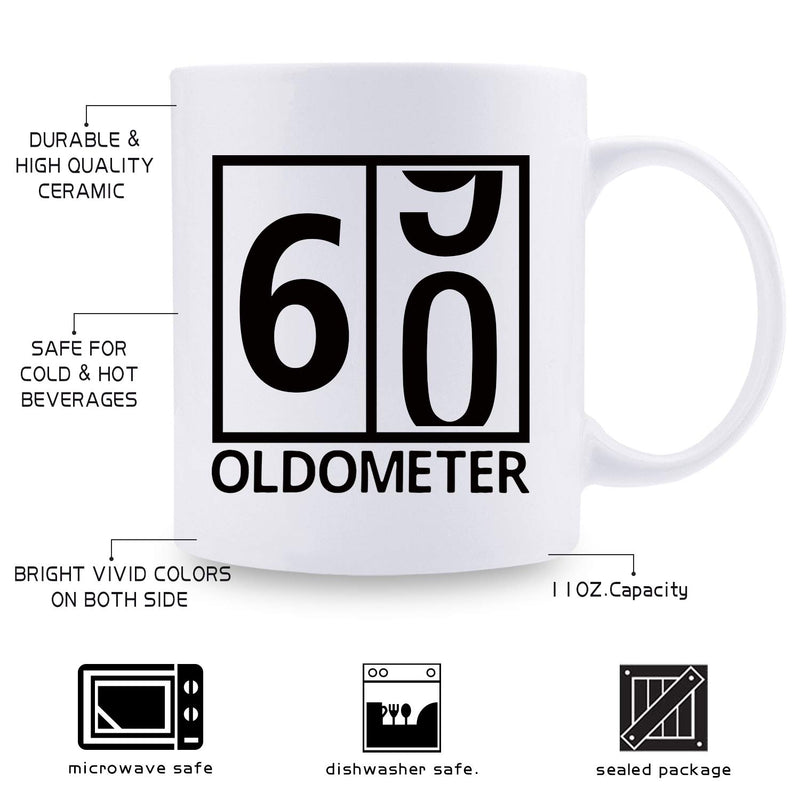 60th Birthday Gifts for Women - 1959 Birthday Gifts for Women, 60 Years Old Birthday Gifts Coffee Mug for Mom, Wife, Friend, Sister, Her, Colleague, Coworker, Oldometer Mug - 11oz