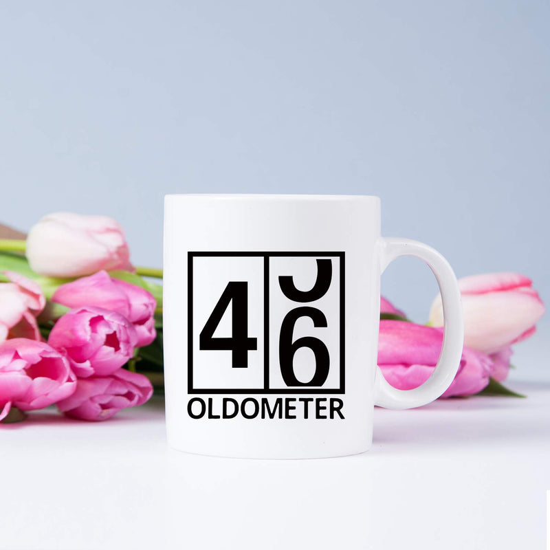 46th Birthday Gifts for Women - 1973 Birthday Gifts for Women, 46 Years Old Birthday Gifts Coffee Mug for Mom, Wife, Friend, Sister, Her, Colleague, Coworker, Oldometer Mug - 11oz