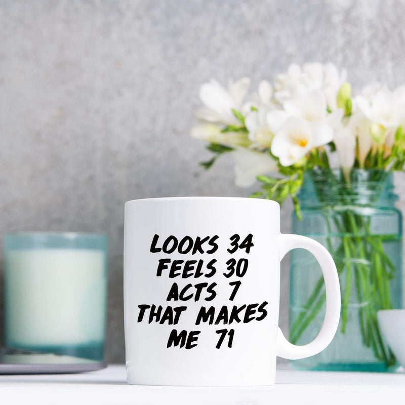 71st Birthday Gifts for Men - 1948 Birthday Gifts for Men, 71 Years Old Birthday Gifts Coffee Mug for Dad, Husband, Friend, Brother, Him, Colleague, Coworker - 11oz