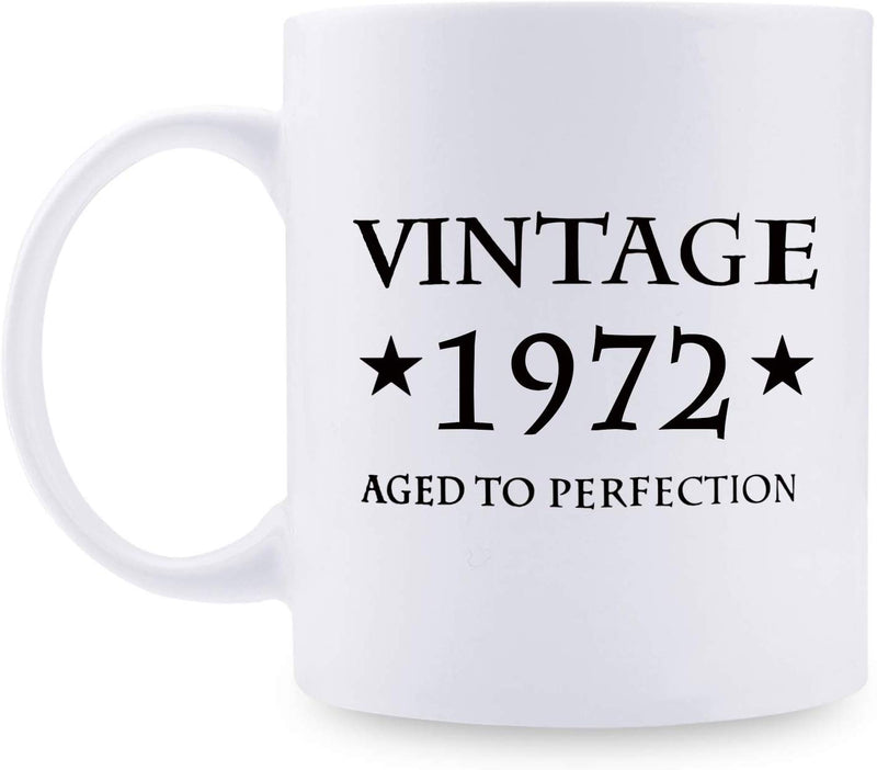 47th Birthday Gifts for Men - 1972 Birthday Gifts for Men, 47 Years Old Birthday Gifts Coffee Mug for Dad, Husband, Friend, Brother, Him, Colleague, Coworker - 11oz