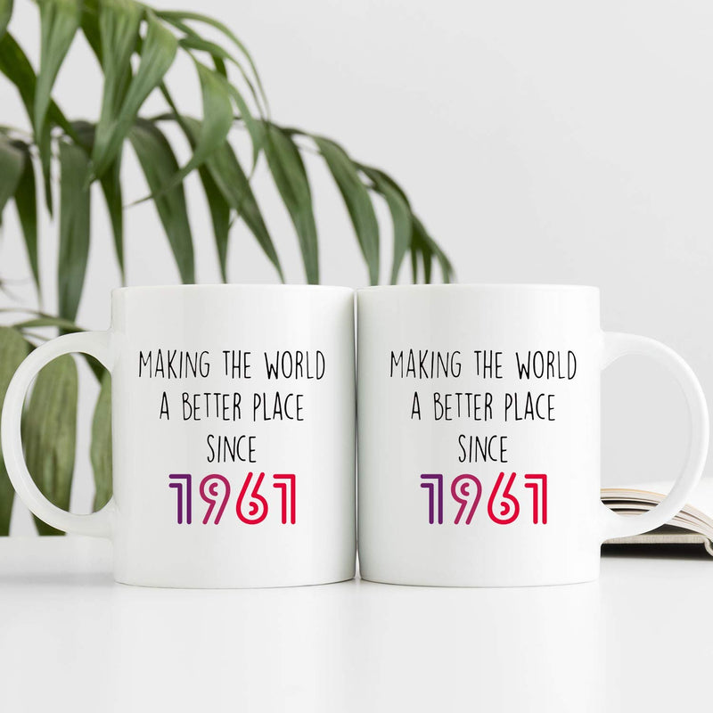 58th Birthday Gifts for Men - 1961 Birthday Gifts for Men, 58 Years Old Birthday Gifts Coffee Mug for Dad, Husband, Friend, Brother, Him, Colleague, Coworker - 11oz