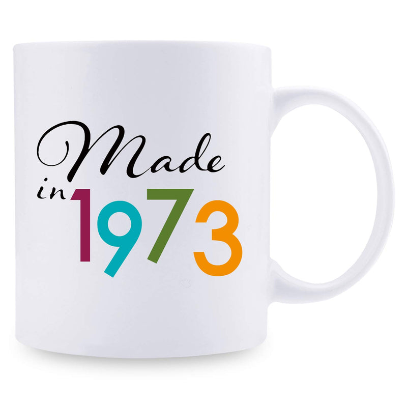 46th Birthday Gifts for Men - 1973 Birthday Gifts for Men, 46 Years Old Birthday Gifts Coffee Mug for Dad, Husband, Friend, Brother, Him, Colleague, Coworker - 11oz