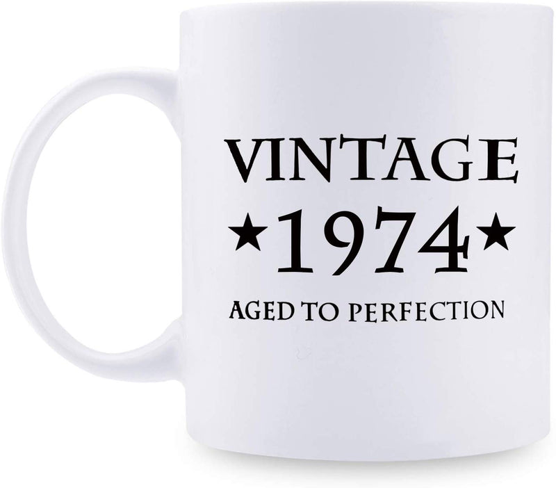 45th Birthday Gifts for Men - 1974 Birthday Gifts for Men, 45 Years Old Birthday Gifts Coffee Mug for Dad, Husband, Friend, Brother, Him, Colleague, Coworker - 11oz