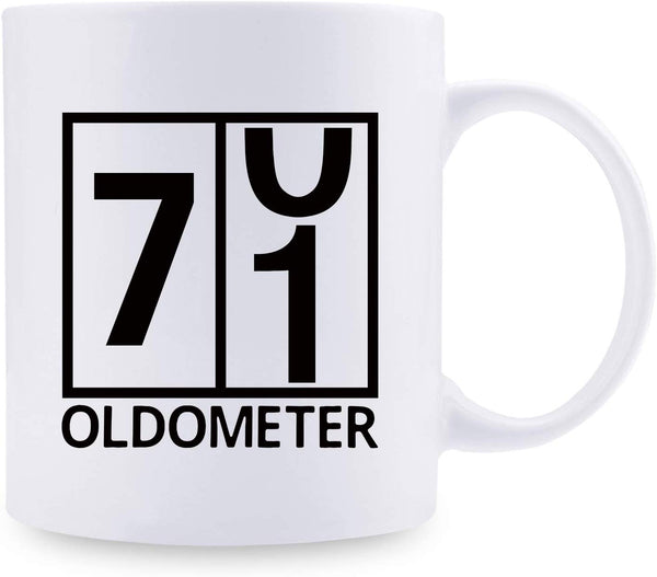 71st Birthday Gifts for Men - 1948 Birthday Gifts for Men, 71 Years Old Birthday Gifts Coffee Mug for Dad, Husband, Friend, Brother, Him, Colleague, Coworker, Oldometer Mug - 11oz