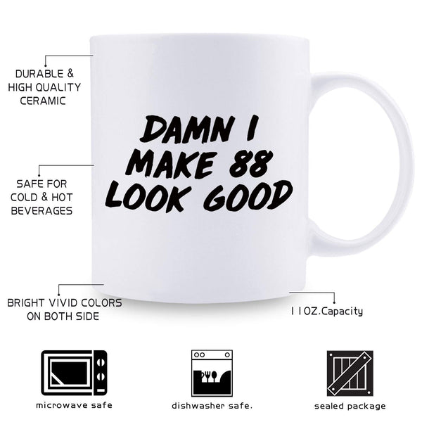 88th Birthday Gifts for Women - 1931 Birthday Gifts for Women, 88 Years Old Birthday Gifts Coffee Mug for Mom, Wife, Friend, Sister, Her, Colleague, Coworker - 11oz