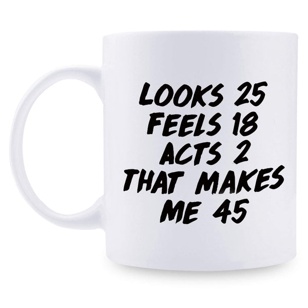 45th Birthday Gifts for Men - 1974 Birthday Gifts for Men, 45 Years Old Birthday Gifts Coffee Mug for Dad, Husband, Friend, Brother, Him, Colleague, Coworker - 11oz