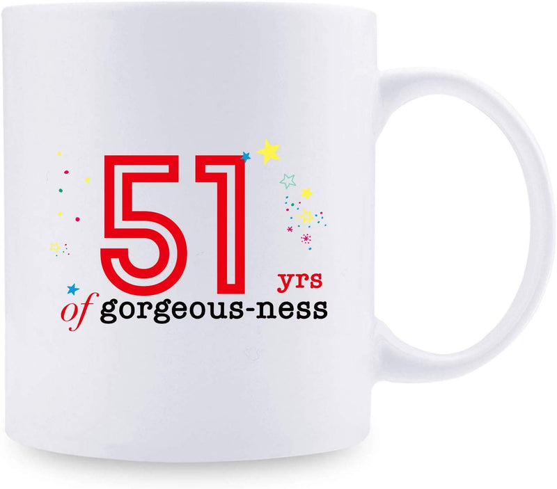 51st Birthday Gifts for Women - 1968 Birthday Gifts for Women, 51 Years Old Birthday Gifts Coffee Mug for Mom, Wife, Friend, Sister, Her, Colleague, Coworker - 11oz