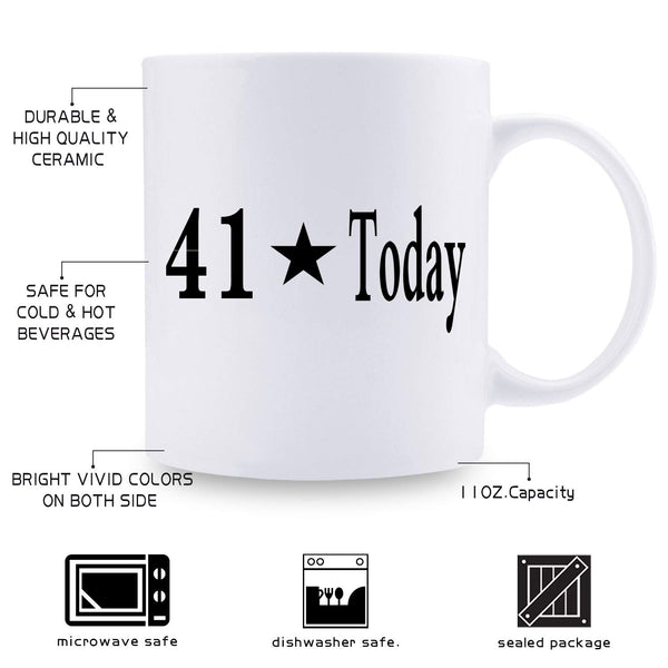 41st Birthday Gifts for Men - 1978 Birthday Gifts for Men, 41 Years Old Birthday Gifts Coffee Mug for Dad, Husband, Friend, Brother, Him, Colleague, Coworker - 11oz