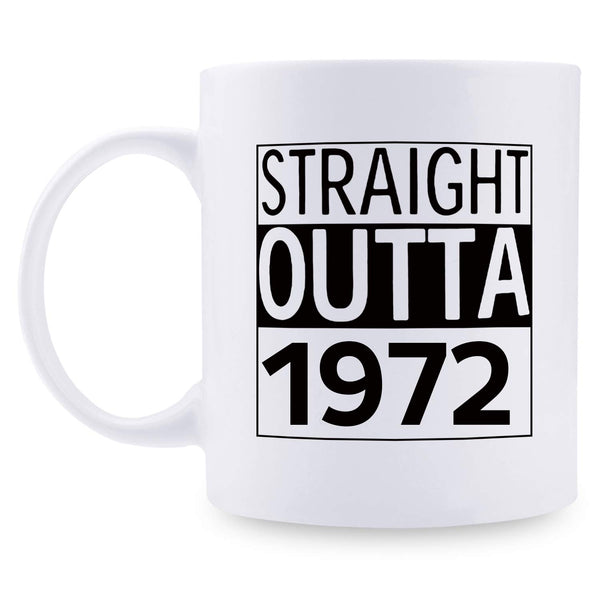 47th Birthday Gifts for Men - 1972 Birthday Gifts for Men, 47 Years Old Birthday Gifts Coffee Mug for Dad, Husband, Friend, Brother, Him, Colleague, Coworker - 11oz