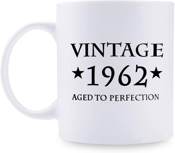 57th Birthday Gifts for Women - 1962 Birthday Gifts for Women, 57 Years Old Birthday Gifts Coffee Mug for Mom, Wife, Friend, Sister, Her, Colleague, Coworker - 11oz