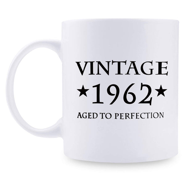 57th Birthday Gifts for Men - 1962 Birthday Gifts for Men, 57 Years Old Birthday Gifts Coffee Mug for Dad, Husband, Friend, Brother, Him, Colleague, Coworker - 11oz