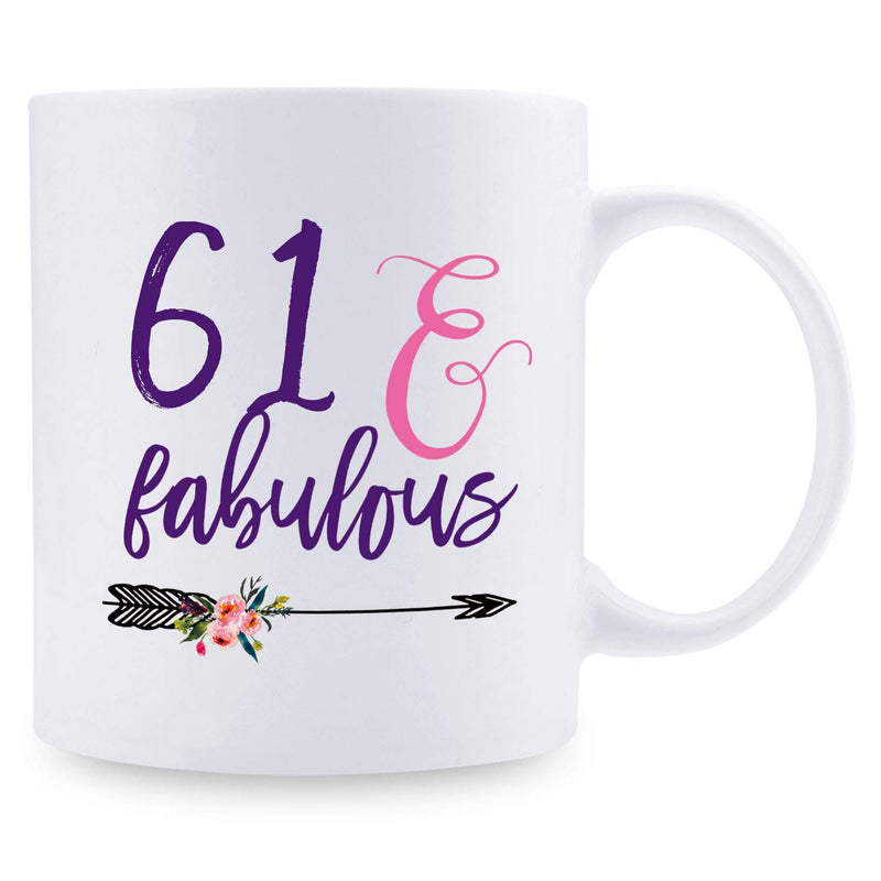 61st Birthday Gifts for Women - 1958 Birthday Gifts for Women, 61 Years Old Birthday Gifts Coffee Mug for Mom, Wife, Friend, Sister, Her, Colleague, Coworker - 11oz