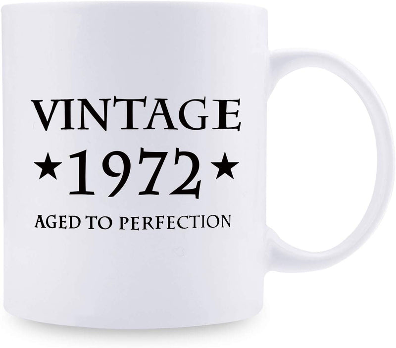 47th Birthday Gifts for Men - 1972 Birthday Gifts for Men, 47 Years Old Birthday Gifts Coffee Mug for Dad, Husband, Friend, Brother, Him, Colleague, Coworker - 11oz