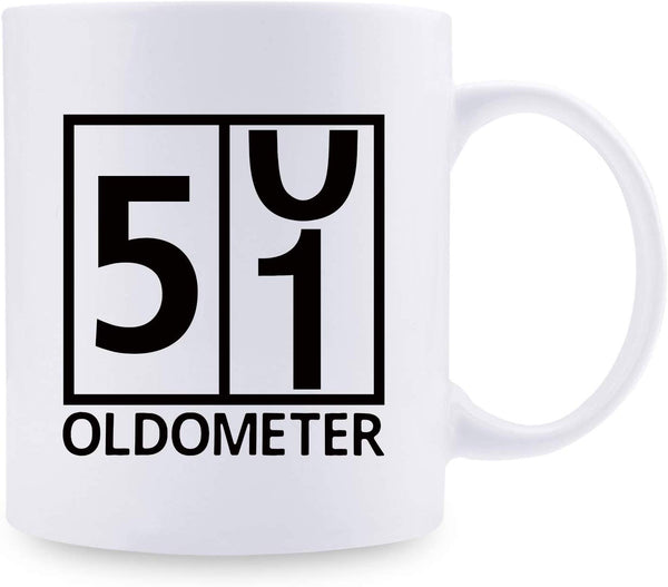 51st Birthday Gifts for Women - 1968 Birthday Gifts for Women, 51 Years Old Birthday Gifts Coffee Mug for Mom, Wife, Friend, Sister, Her, Colleague, Coworker, Oldometer Mug- 11oz