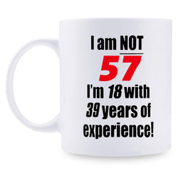 57th Birthday Gifts for Women - 1962 Birthday Gifts for Women, 57 Years Old Birthday Gifts Coffee Mug for Mom, Wife, Friend, Sister, Her, Colleague, Coworker - 11oz